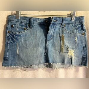 Vanilla Star Distressed Denim Mini Skirt. Size 5